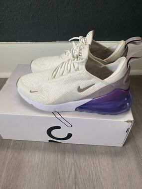 Nike Air Max 270 — Sail, Pumice, Space Purple, White